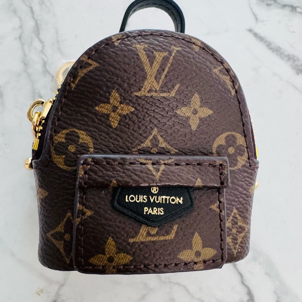 Louis Vuitton Monogram Brown and Gold Mini Backpack Charm